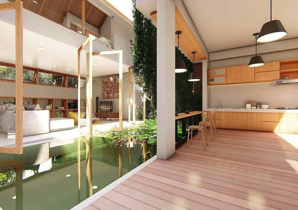 Desain Rumah Minimalis Modern Ukuran 10 x 18 Meter Dengan 