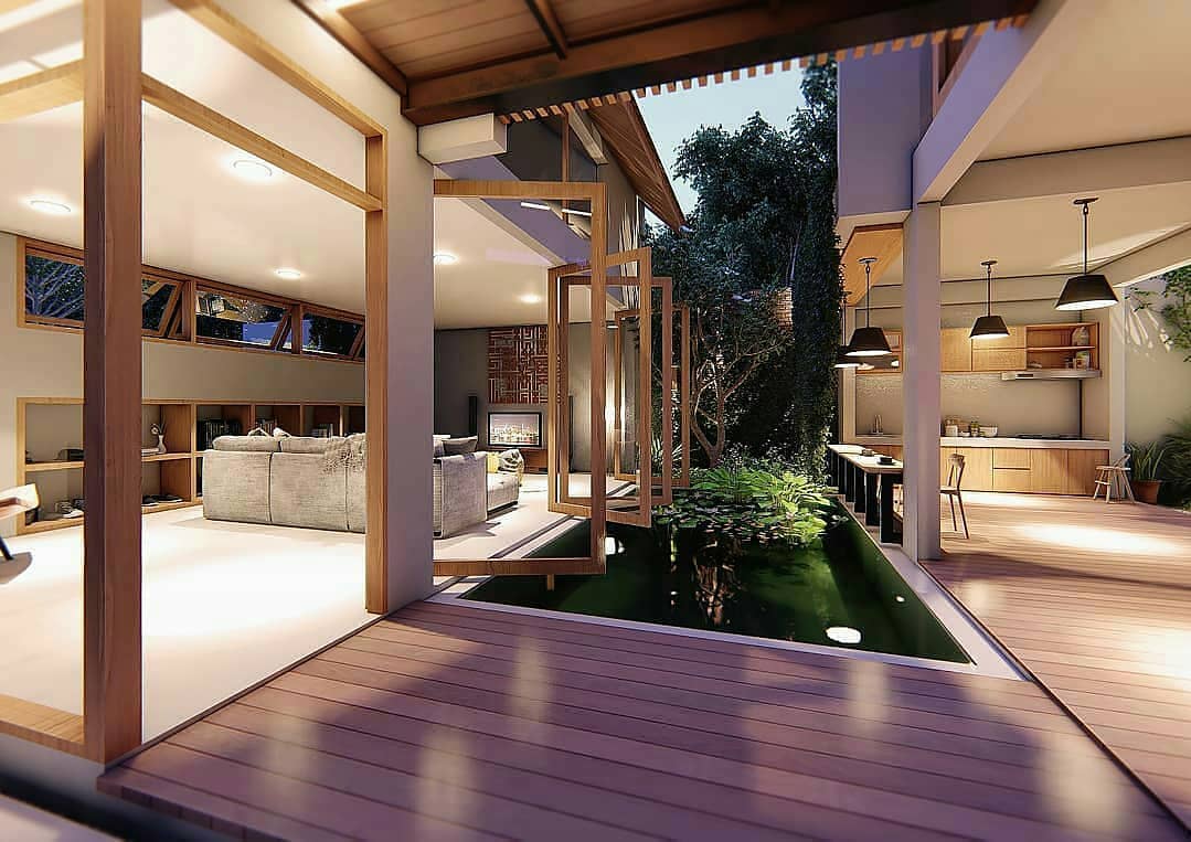 Desain Rumah Minimalis Modern Ukuran 10 x 18 Meter Dengan 