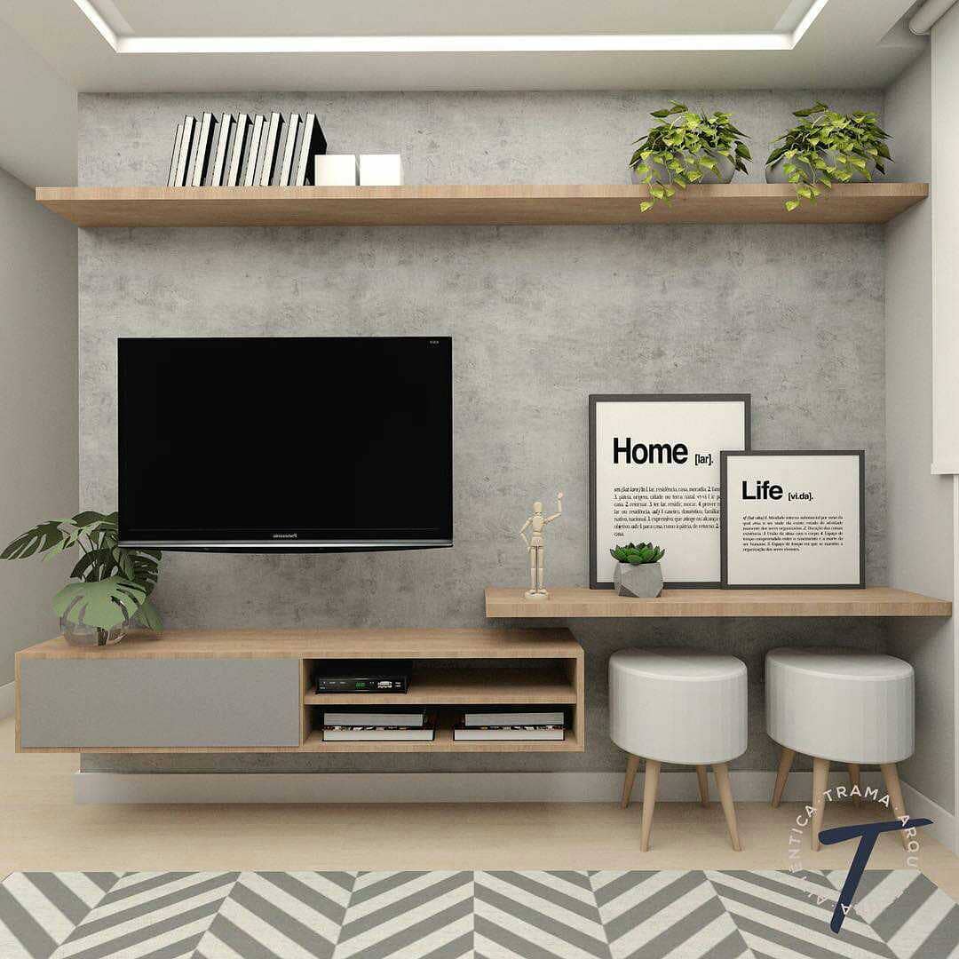Desain Interior Ruang Tv Minimalis Nuansa Abu Abu Yang Cozy Dan Modern Inspirasi Desain Rumah Terkini