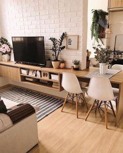 Desain Interior Ala Scandinavian Pada Dapur dan Ruang Keluarga dengan